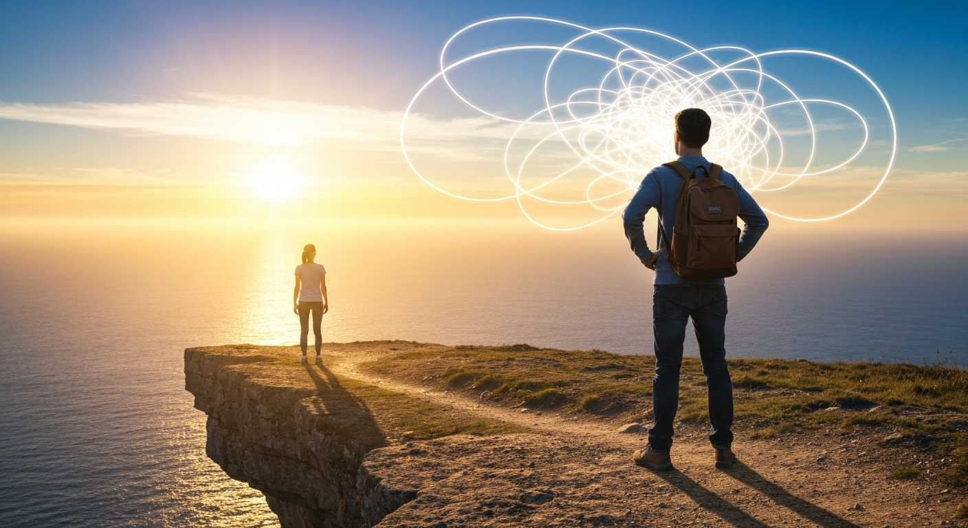 सकारात्मक विचार अंगीकारून जीवनात बदल घडवा. ही प्रतिमा मानसिक दृढता आणि सकारात्मकतेच्या सामर्थ्याचे प्रतीक आहे.